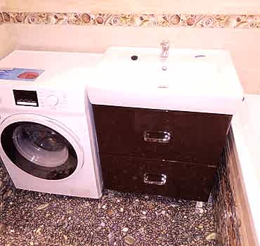 Ремонт ванной комнаты. Белые тона